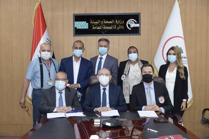 دائرة الصحة العامة توقع خطة عمل مع دائرة الاصلاح العراقية  و اللجنة الدولية للصليب الاحمر في العراق