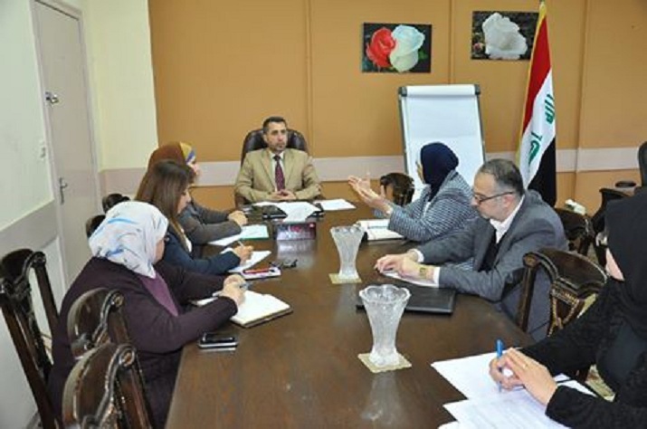 اجتمع السيد مدير عام دائرة الصحة العامة الدكتور احسان جعفر باعضاء اللجنة الفنية لبرنامج الكشف المبكرعن سرطان عنق الرحم