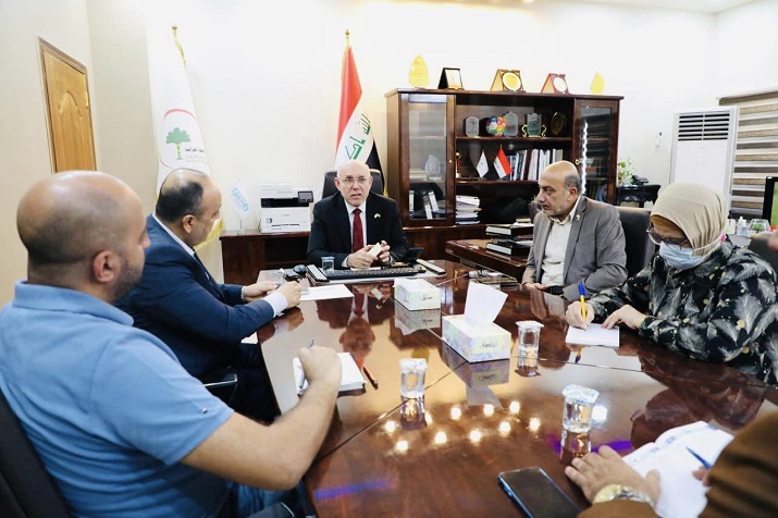 دائرة الصحة العامة تبحث افاق التعاون المشترك مع صندوق الامم المتحدة للسكان والجمعية الطبية العراقية الموحدة للاغاثة والتنمية